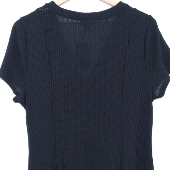NWT Torrid black snap front waffle knit dress plus size 1X - Picture 7 of 10